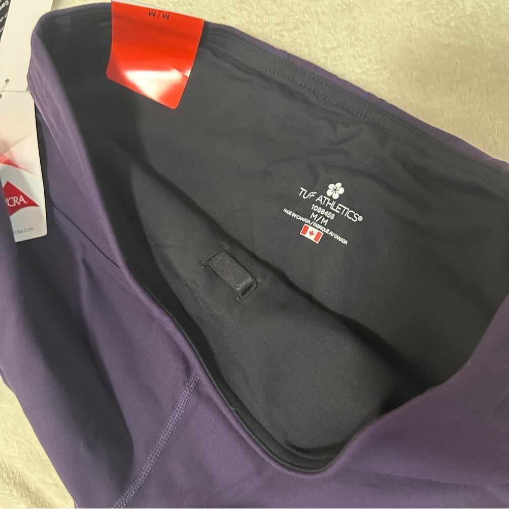 Tuff Athletics Purple Leggings Soft Athletic Bottoms M size - Picture 3 of 6